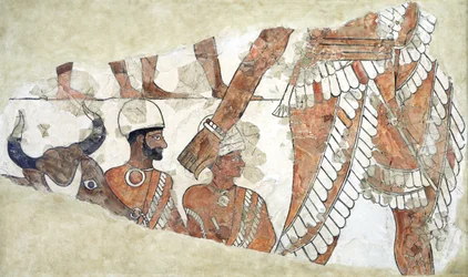 Investidura del rey por la diosa Ishtar, del Palacio de Zimri-Lim, Mari, Medio Éufrates, período Isin-Larsa, c.1800 a.C.